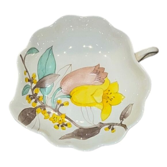 Mikasa Cinderella Lily Flower Bone China Sauce Dish FujiKaki Narumi Japan - Picture 1 of 6